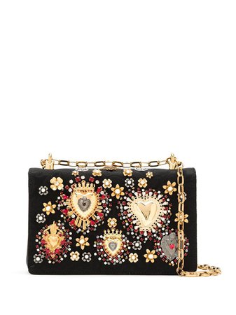 Dolce & Gabbana Devotion embellished shoulder bag black BB6498AK209 - Farfetch