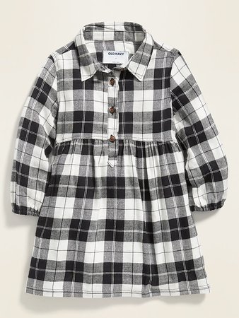 Plaid Flannel Shirt Dress for Toddler Girls | Old Navy