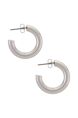 Five and Two Harper Hoops in Silver | REVOLVE