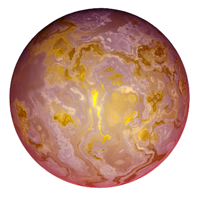 gold pink orb