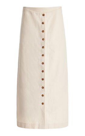 Atri Buttoned Cotton-Blend Maxi Skirt By Loulou Studio | Moda Operandi
