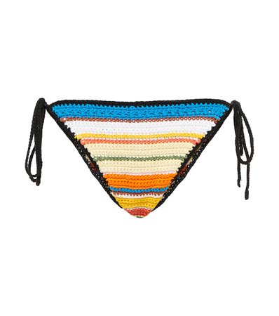 Ganni - Crochet bikini bottoms | Mytheresa