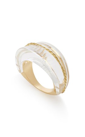 Facetas 18K Gold and Quartz Ring by Kika Alvarenga | Moda Operandi