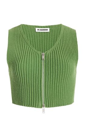 Ribbed Knit Cotton Cropped Vest By Jil Sander | Moda Operandi