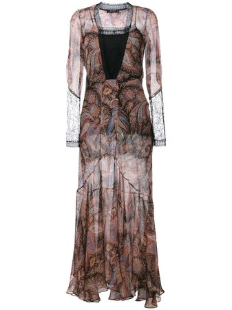 Etro paisley print evening dress $1,905 - Buy AW16 Online - Fast Global Delivery, Price