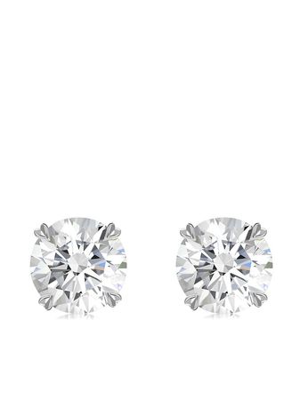Shop Pragnell 18kt white gold Windsor diamond studs with Express Delivery - FARFETCH
