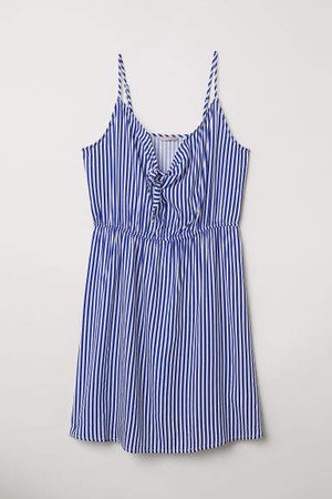 H&M+ Tie-detail Dress - Blue