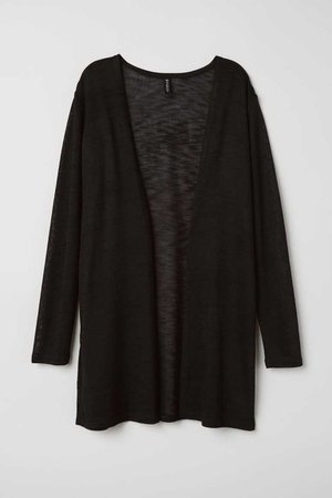 Fine-Knit Cardigan - Black | H&M US
