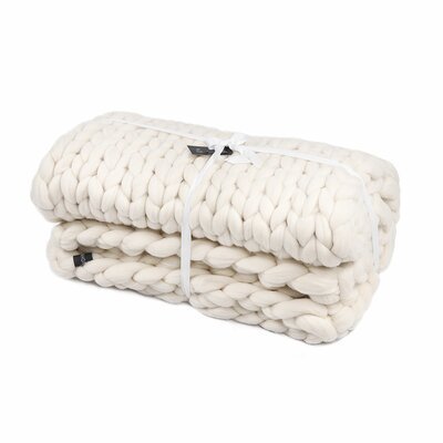 Isabelline Kolton Chunky Knit Blanket | Wayfair.co.uk