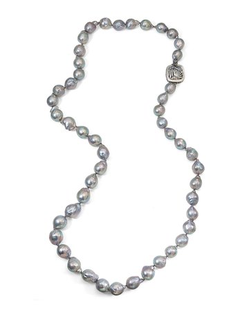 Stephen Dweck 32" Mixed Baroque Pearl Necklace