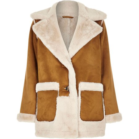Light brown faux suede coat - Coats - Coats & Jackets - women