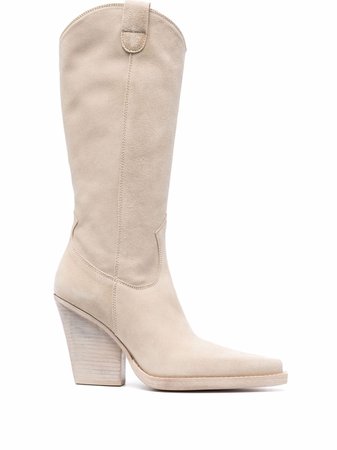 Paris Texas pointed-toe suede Western boots - FARFETCH