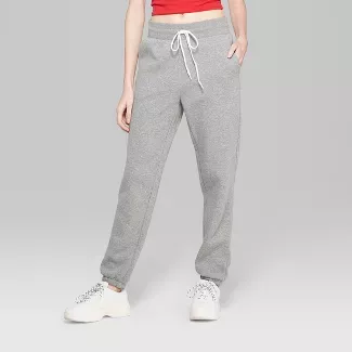 Women's High-Rise Jogger Vintage Sweatpants - Wild Fable™ Heather Gray XXL : Target