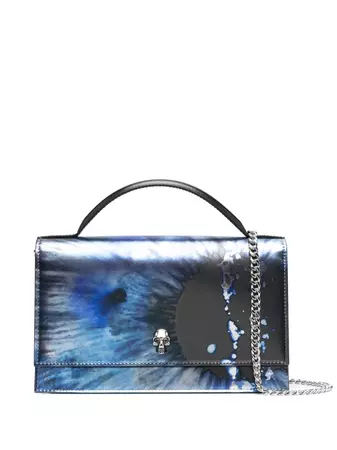 Alexander McQueen Skull-embellished abstract-print tote bag