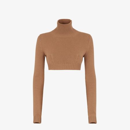 Sweater - Brown cashmere sweater | Fendi
