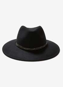 Black Fedora Sparkle Trim Hat