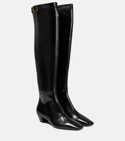 Leather Over The Knee Boots in Black - Tom Ford | Mytheresa
