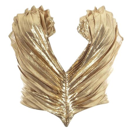 Thierry Mugler gold lamé corset, fw 1978 For Sale at 1stdibs