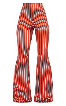 Red Flared Trousers PrettyLittleThing