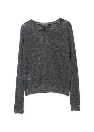 MANGO Metallic thread textured sweater