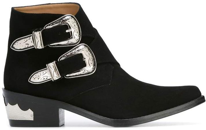 double buckle boots