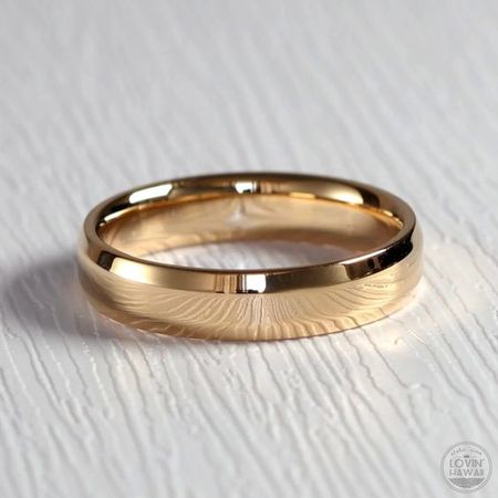Mens Wedding Rings with Beveled Edge (5mm Width, Comfort Fit)