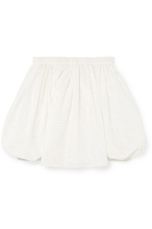 Alaïa | Off-the-shoulder cotton-blend jacquard blouse | NET-A-PORTER.COM