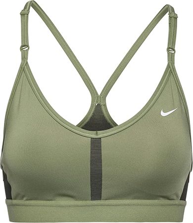 Nike Dri-FIT Indy Women's Light-Support Padded V-Neck Sports Bra Smoke Grey/Black at Amazon Women’s Clothing store
