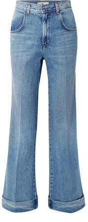 High-rise Flared Jeans - Mid denim