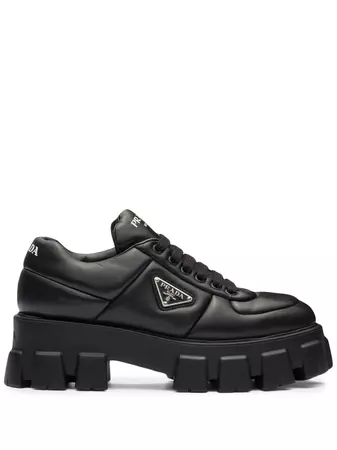 Prada Soft 55mm Leather lace-up Shoes - Farfetch