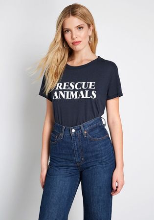 Sub_Urban Riot Rescue Animals Graphic Tee in Navy | ModCloth