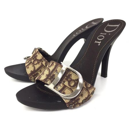 dior brown trotter sandal heels