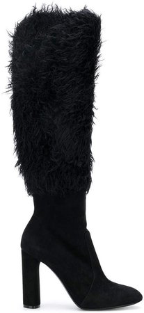 removable fluffy leg boots