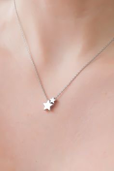 Dainty Silver star Necklace