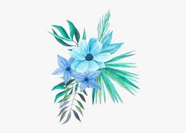 tropical flower blue png - Google Search