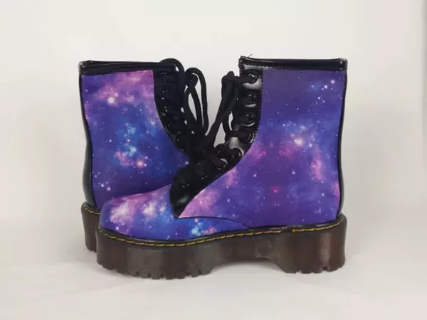 Galaxy Custom Boots, Purple Nebula Soes | Rock Your Sole