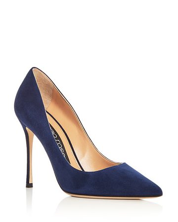 Sergio Rossi Women's Godiva Suede Pointed Toe Pumps | Bloomingdale's