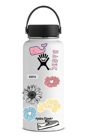 hydroflask with stickers