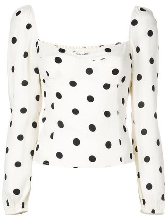 Reformation polka dot reign top $148 - Buy SS19 Online - Fast Global Delivery, Price