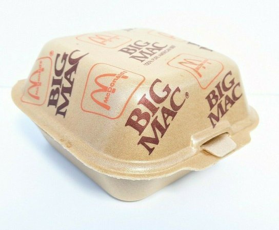 80’s McDonald's Big Mac Styrofoam Box Clamshell Burger Vintage Ad Container | eBay