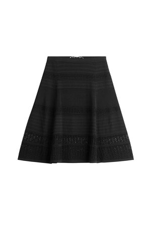 Flared Skirt with Lace Trim Gr. XS