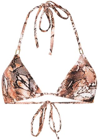 Grrenada snake print bikini top