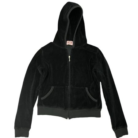 vintage y2k black juicy velour tracksuit jacket,... - Depop