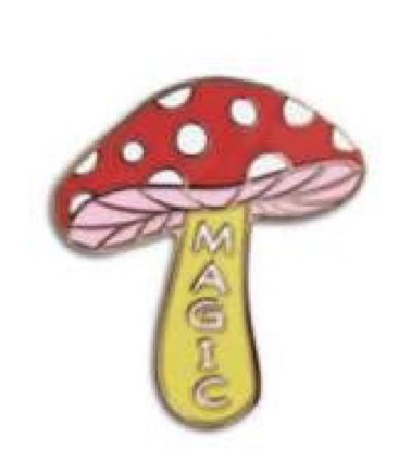magic mushroom enamel pin