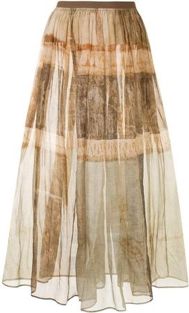 Rustic Print Maxi Skirt