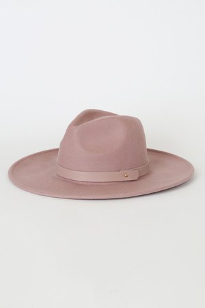 Cute Mauve Hat - Fedora Hat - Wide Brimmed Hat - Fedora - Lulus