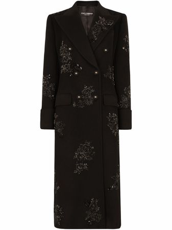 Dolce & Gabbana double-breasted Beaded Coat - Farfetch
