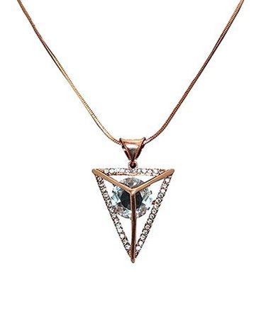 Novadab Crystal & Goldtone Leaf Lariat Necklace | zulily