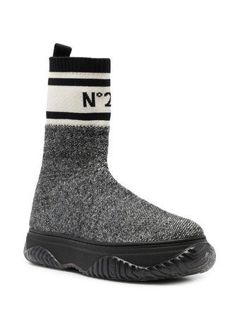 Nº21 logo-print sock-style Sneakers - Farfetch