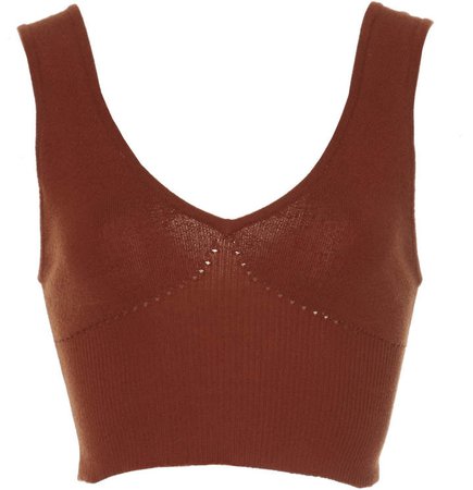 AMUR Fitz Sleeveless Knit Cropped Top